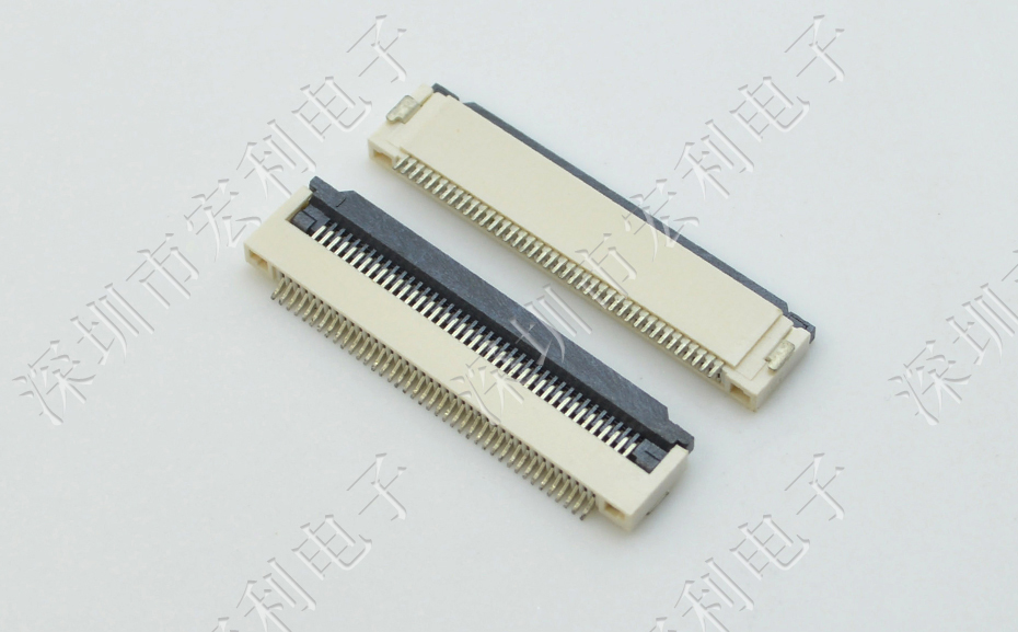 FFC/FPC插座 軟排線接插件 黄色视频APP大全 間距1.0mm 11P 下接翻蓋式