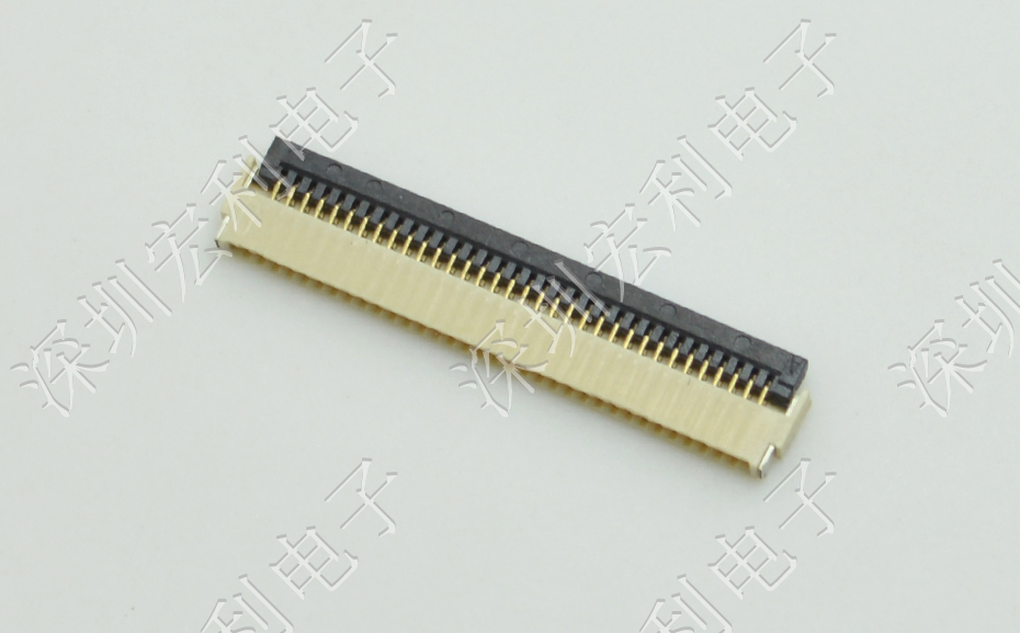 黄色视频APP大全 軟排線扁平電纜插座 間距0.5mm 40P H1.0後鎖式臥貼片